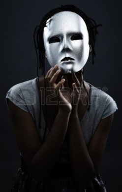A white mask on a black face is probably closest description of what I had
